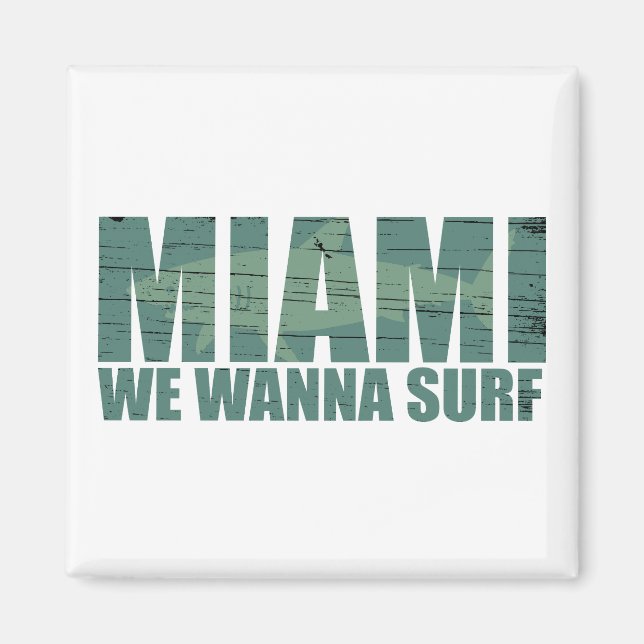 Miami city Florida blue Magnet (Front)