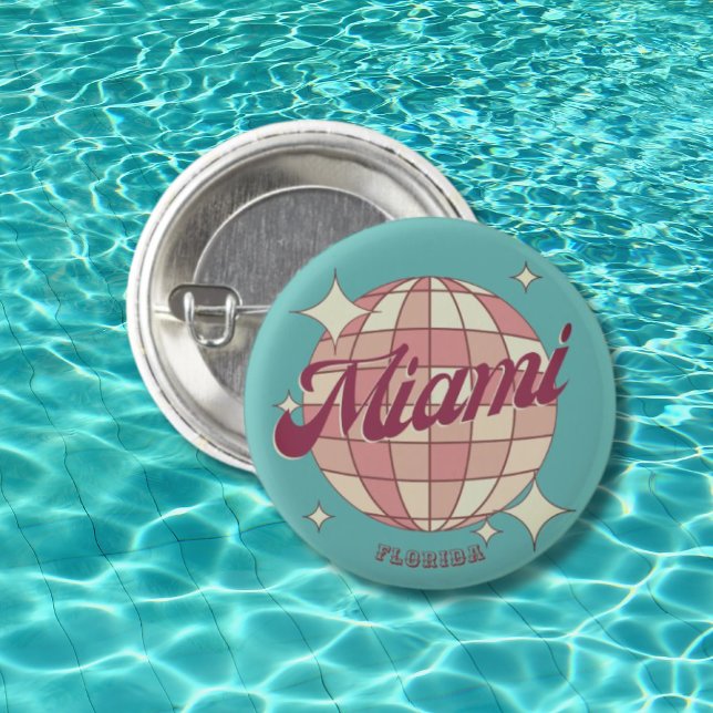 Miami City Florida holiday travel souvenir  1 Inch Round Button (Creator Uploaded)