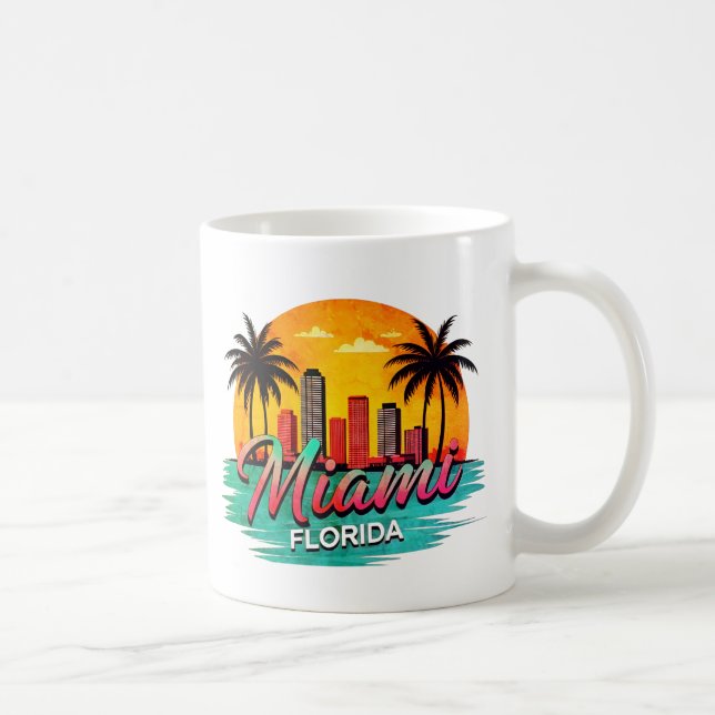 Miami City Florida skyline Coffee Mug (Right)