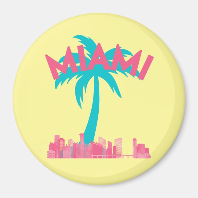 Miami Cityscape Magnet (Front)