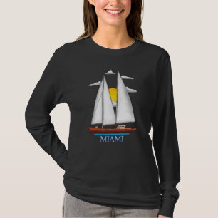 Miami Coastal Nautical Sailing Sailor Designs T-Shirt