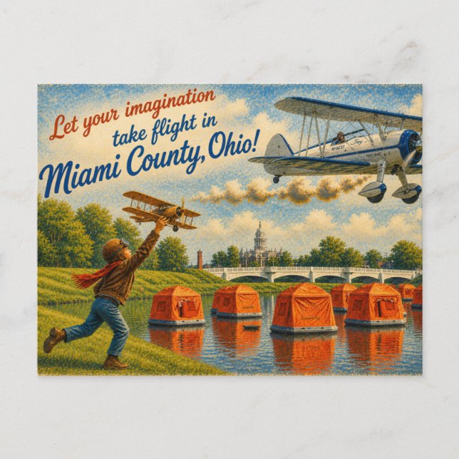 Miami County Ohio Postcard (Front)