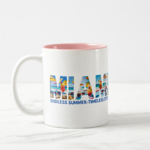 Miami Endless Summer Timeless Style  Two-Tone Coffee Mug