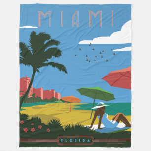 Miami, FL Fleece Blanket