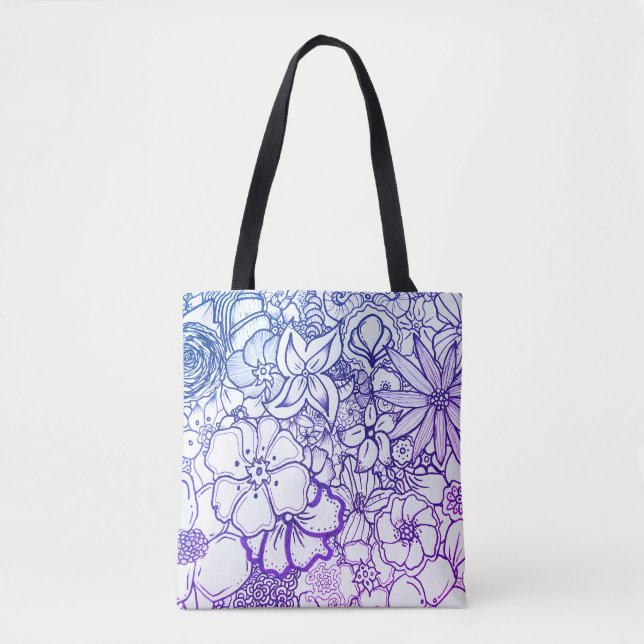 Miami Floral Design Tote Bag (Front)