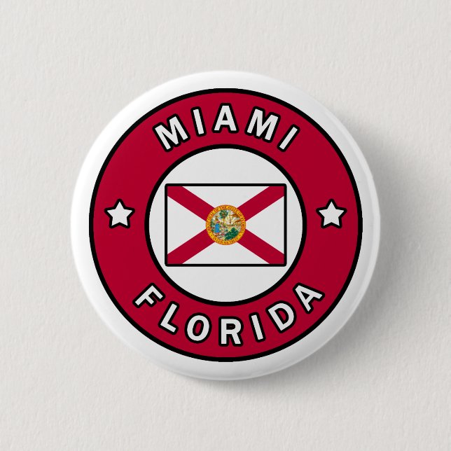 Miami Florida 2 Inch Round Button (Front)