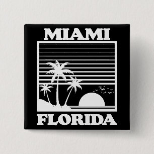 Miami,Florida 2 Inch Square Button
