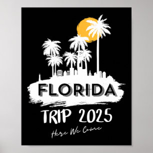 Miami Florida Beach Trip 2025 Here We Come Matchin Poster