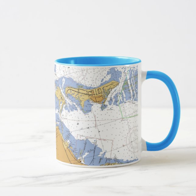 Miami, Florida Biscayne Bay Nautical Chart Mug (Right)