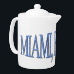 Miami, Florida - Blue<br><div class="desc">Featuring "Miami,  Florida" elegantly scripted in a striking blue hue,  this design captures the essence of sunny days and vibrant nightlife. Stand out in style while showcasing your love for this iconic city.</div>