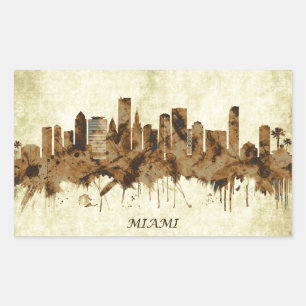 Miami Florida Cityscape Sticker