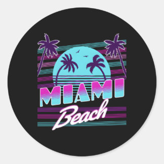 Miami Florida Classic Round Sticker