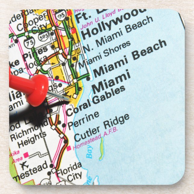 Miami, Florida Coaster (Front)