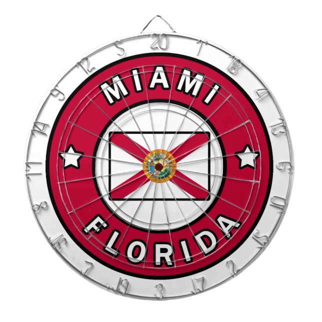 Miami Florida Dartboard (Front)