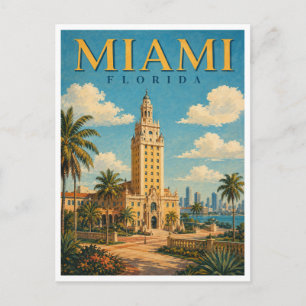 Miami Florida Freedom Tower GeoSaga Postcard