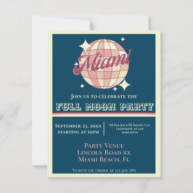 Miami Florida invitation carte numérique Invitatio (Devant)