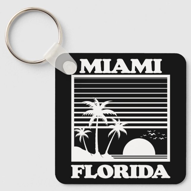 Miami,Florida Keychain (Front)