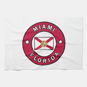 Miami Florida Kitchen Towel