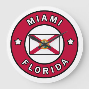 Miami Florida Large Clock
