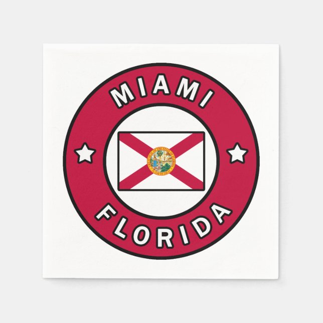 Miami Florida Napkin (Front)