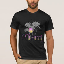 Miami, Florida Palms Cool Black Neon