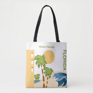 Miami Florida Personalized Tote Bag