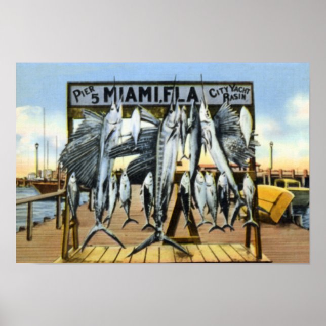 Miami Florida Pier 5 Poster (Front)