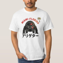 Miami Florida Retro Kaiju Alligator Japanese Style
