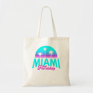Miami Florida Retro Vintage Sunset Vaporwave T Shi Tote Bag