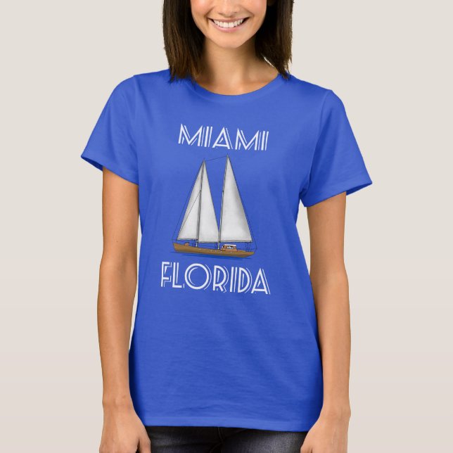Miami Florida Sailing T-Shirt (Front)