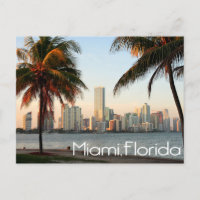 Miami Florida Skyline and Harbour At Night- USA