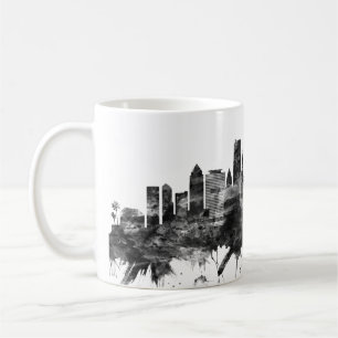 Miami Florida Skyline BW Coffee Mug