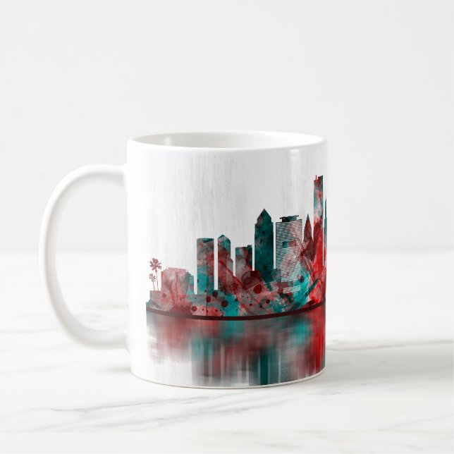 Miami Florida Skyline Coffee Mug (Left)