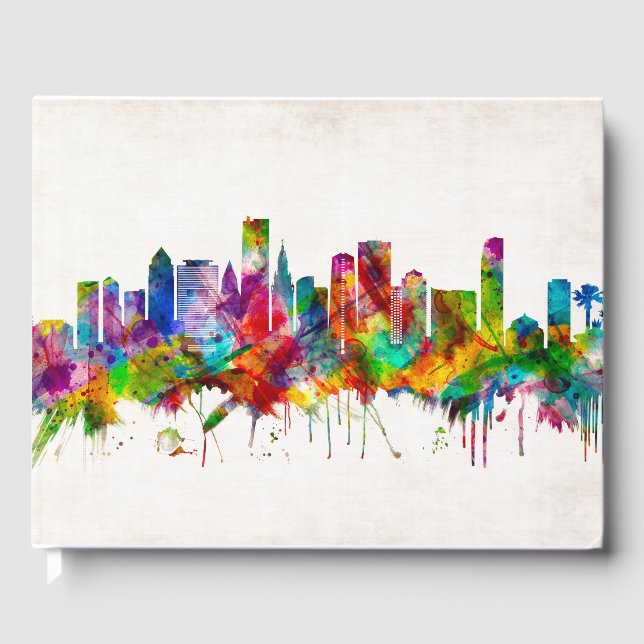 Miami Florida Skyline Guest Book (Front)