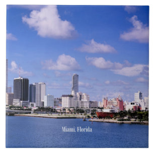 Miami, Florida Skyline Tile