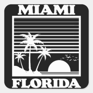 Miami,Florida Square Sticker