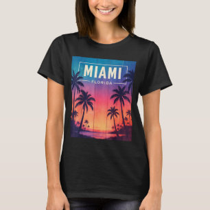 Miami Florida Sunset - I Love Miami Beach Souvenir T-Shirt