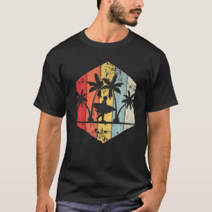 Miami Florida Surfing Palm Trees Beach Vacation T-Shirt
