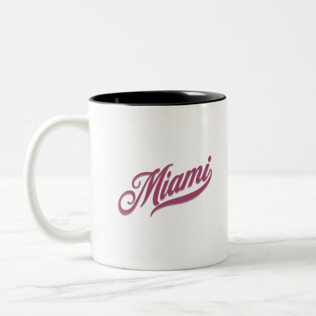 Miami Florida Two-Tone Coffee Mug (Left)
