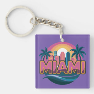 Miami Florida United States Keychain