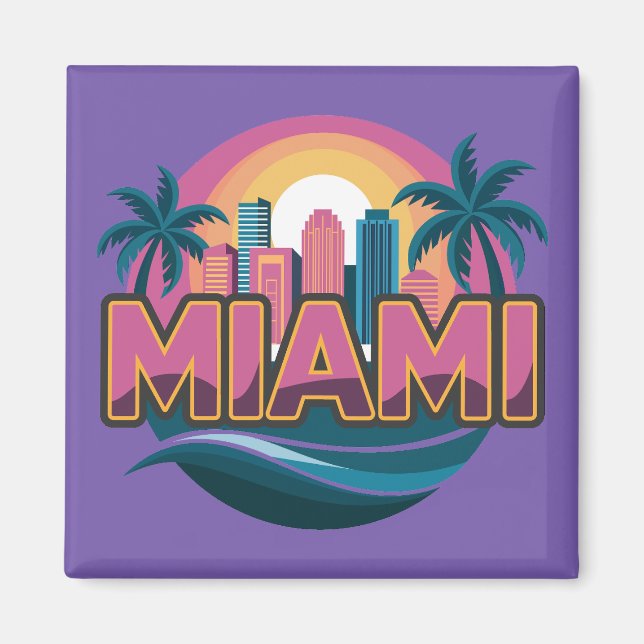Miami Florida United States Magnet (Front)