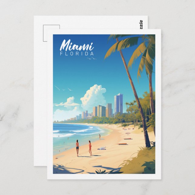 Miami Florida USA Famous Travel Place Postcard (Front/Back)