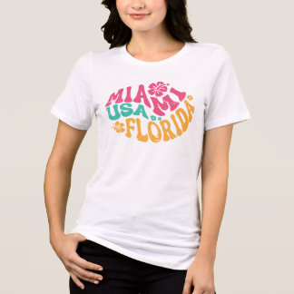 Miami Florida USA Tri-Blend Shirt