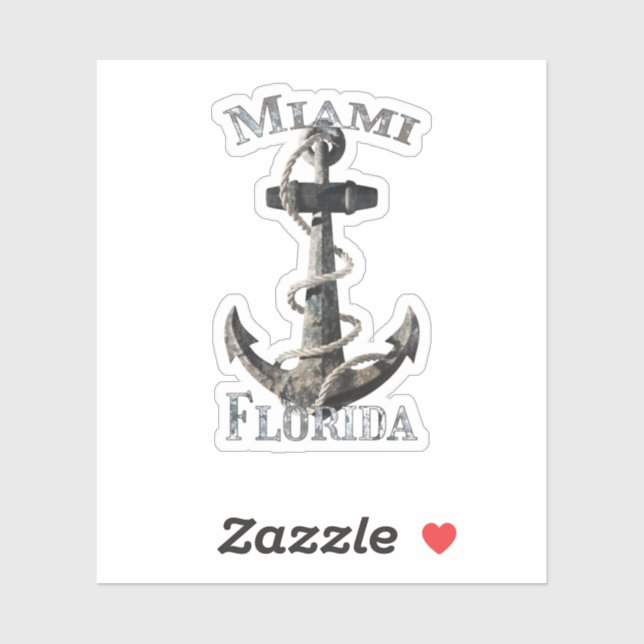 Miami Florida Vacation Nautical Anchor Sailing (Sheet)