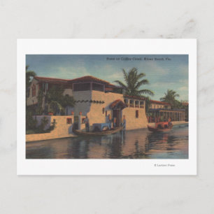 Miami, Florida - View of House on Collins Canal Postcard