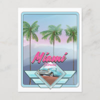 Miami Florida Vintage travel poster