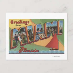 Miami, FloridaLarge Letter ScenesMiami, FL 2 Postcard