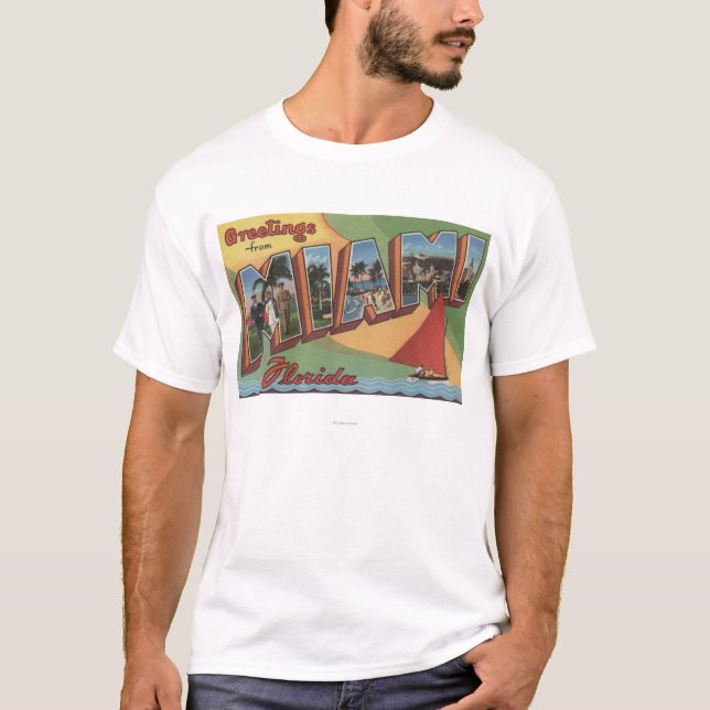 Miami, FloridaLarge Letter ScenesMiami, FL 2 T-Shirt (Front)