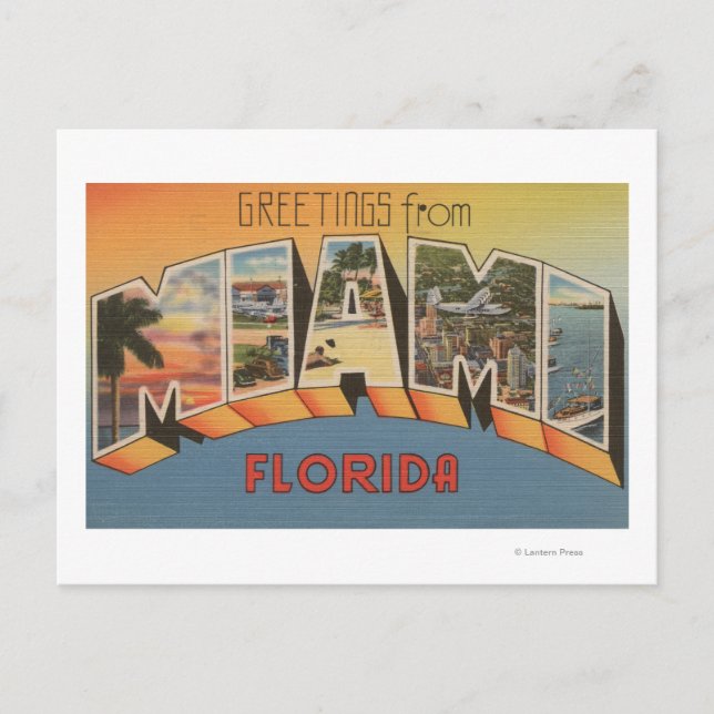 Miami, FloridaLarge Letter ScenesMiami, FL Postcard (Front)