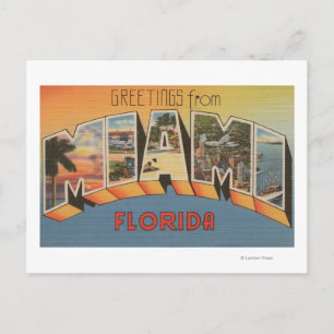 Miami, FloridaLarge Letter ScenesMiami, FL Postcard
